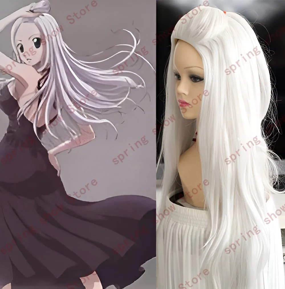 Парик для косплея Мираджейн из страуса, длинный прямой женский волос, сказочный хвост