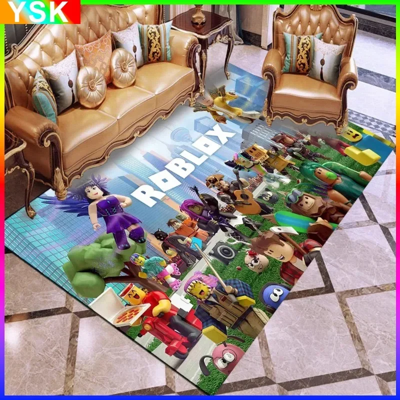 New Roblox Anime Peripheral Carpet European and American Home Coffee Table Bedroom Carpet Birthday Layout Scene Decoration