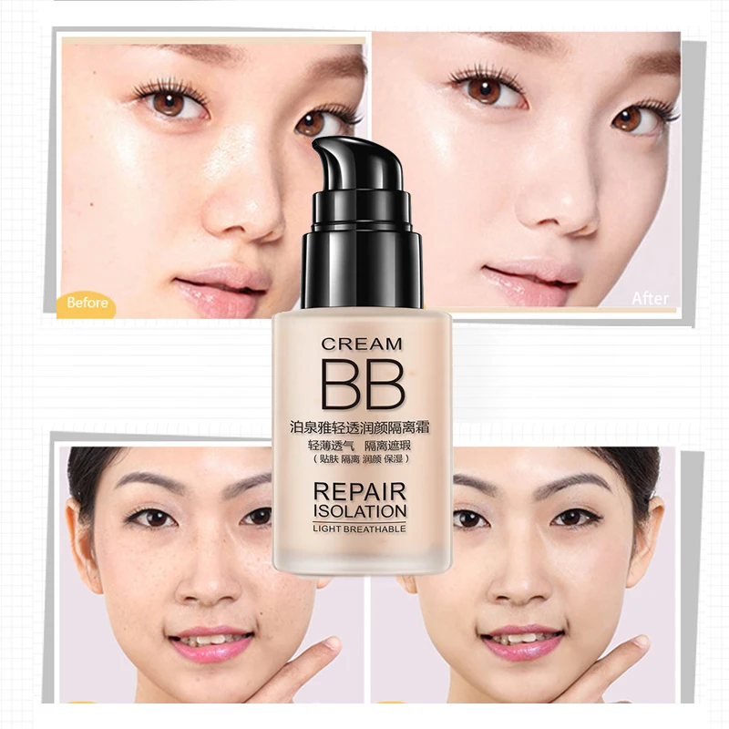 

Light&Moisturizing Isolating Cream Brightens Skin concealer liquid foundation Makeup Pre makeup milk Cosmetics