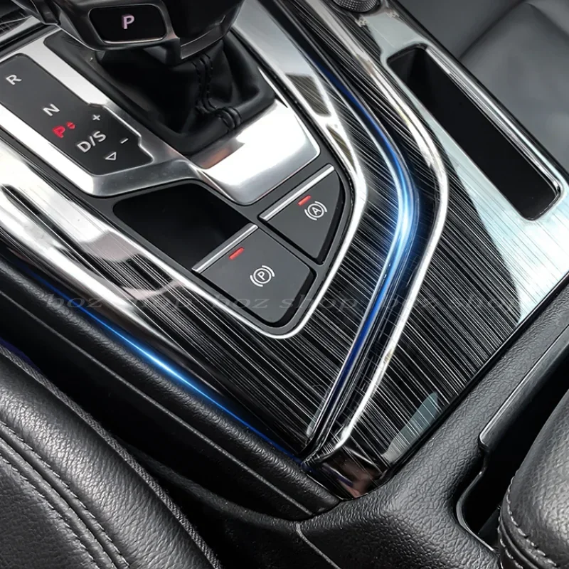 

For Audi A4L A5 2017-2024 Modified Central Control Gear Panel Decorative Frame Stainless Steel Interior Gear Sticker Anti-wear
