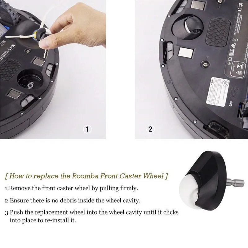 Caster assembly front wheel for irobot wheels Roomba 500 600 700 800 series 560 620 630 650 770 780 870 880 vacuum cleaner acces