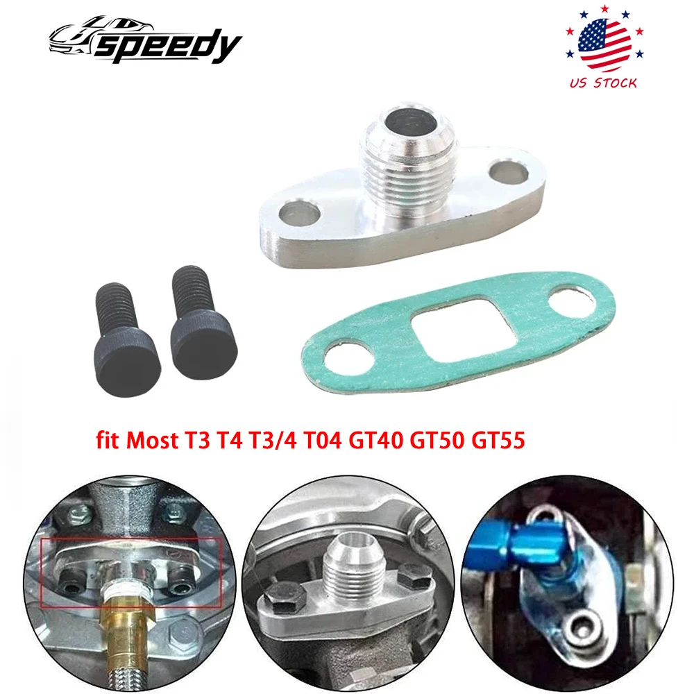 10AN توربو النفط استنزاف المخرج شفة طوقا طقم محوّل ل Garrett GT28 GT30 GT35 T3 T4 الشاحن التربيني