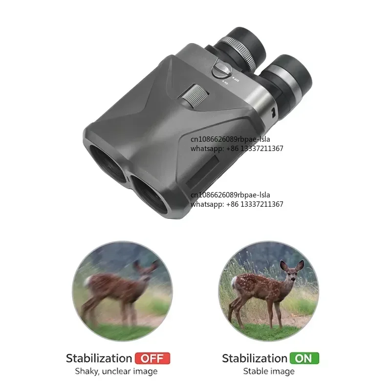 Tristar 15x42 IP67 Waterproof Binocular ED FMC Gyro-Stabilized Optical Scope for Security Patrol Site Inspection