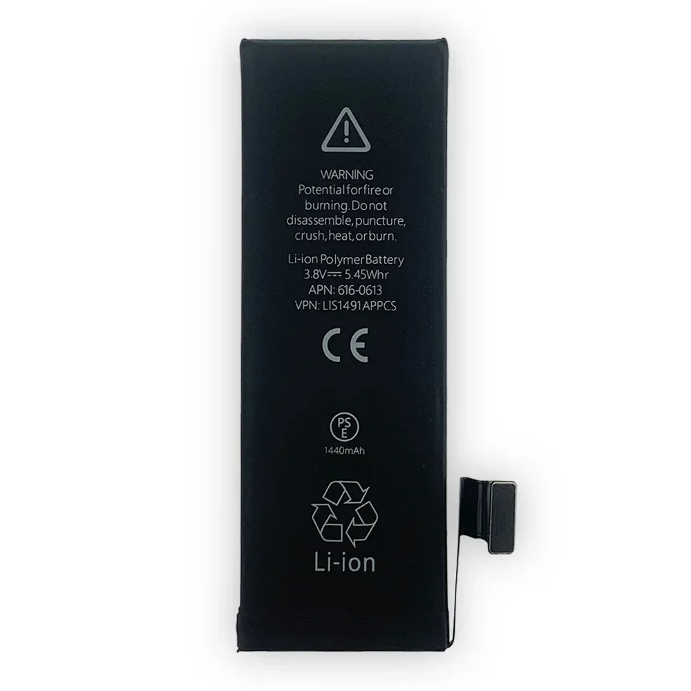 Latest Replacement Battery For IPhone 5G 5 A1429 A1428 A1442 1440mAh Phone Internal Lithium Li-ion Batteries + Free Tool
