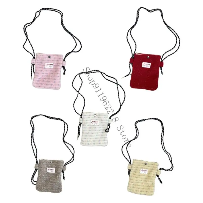 小さなクロスボディ携帯電話財布バッグ ショルダーストラップ付き、トラベルポーチ女性パスポート電話ホルダーリストレット財布066F