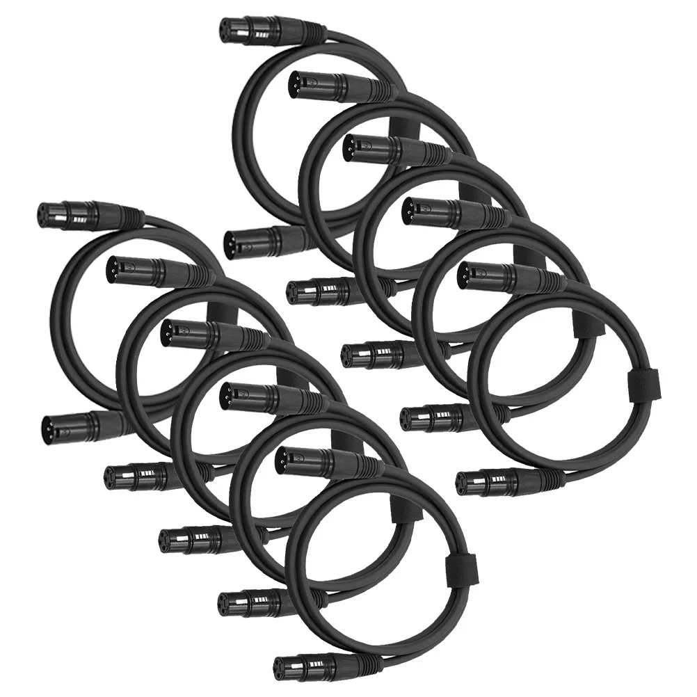 

10Pcs 3-Pin Dmx Cable Flexible Professional Dj Audio Signal Stage Lighting Cable for Moving Head Light Par Light