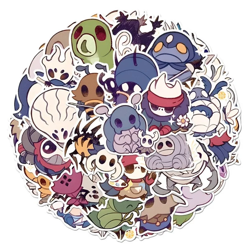 84Pcs Hollow Knight Stickers Cute Cartoon Anime Game Decals Funny DIY Decorative Stickers For Laptop Water Bottle Phone