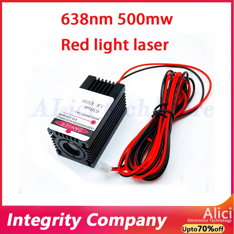 635nm 638nm 500mw Fat Beam Orange Red Laser Diode Module 30mmx55mm