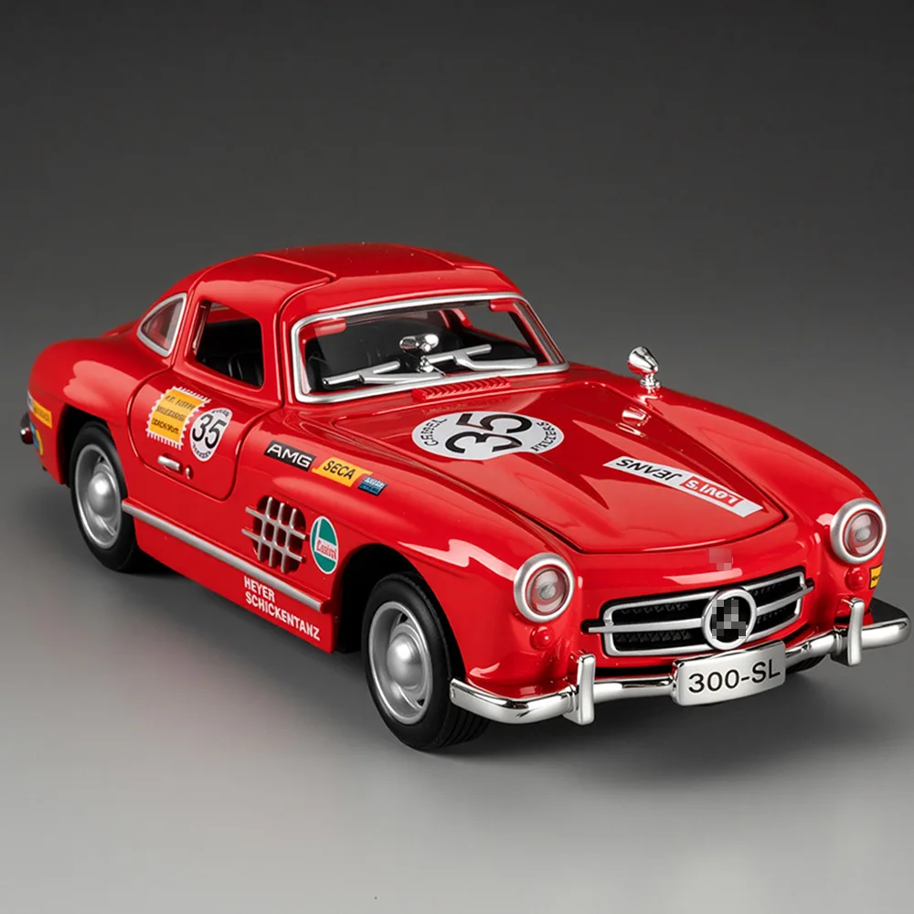 

Масштабная модель спортивного автомобиля 300SL (1:32) из сплава, коллекционная, литая, металлическая, игрушка-украшение