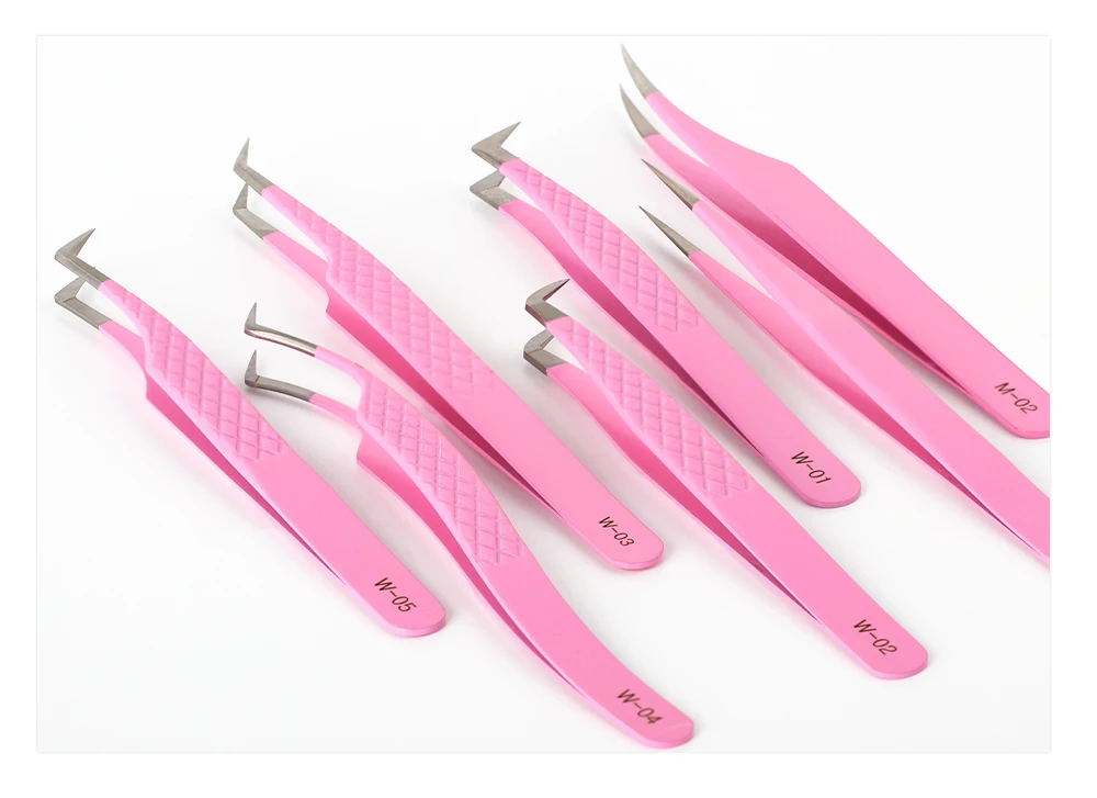 NATUHANA Dunkelrosa Wimpernverlängerungs-Pinzette Hochpräzise Antistatische Volumen-Isolations-Wimpernpinzette – Detail 20