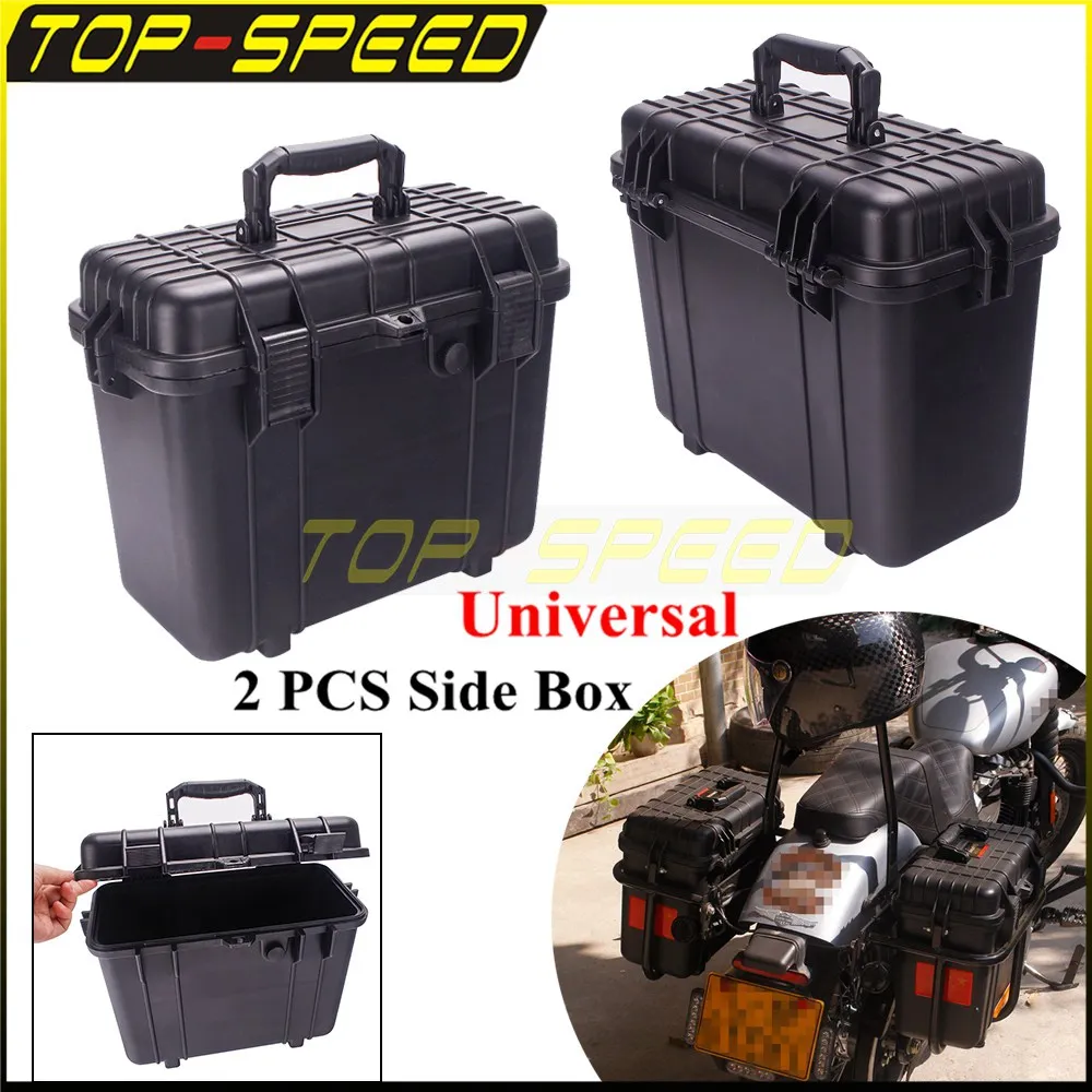 

Motorcycl Rear Storage Box Tail Luggage Trunk Case Toolbox For Harley Dyna Softail Sportster XL Honda CB BMW Suzuki M109R Yamaha