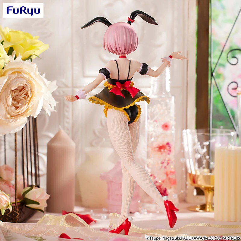 En Stock figura de Anime Original 27cm FuRyu Bunnies Re: la vida en un mundo diferente de zero Ram adornos modelo juguetes regalos