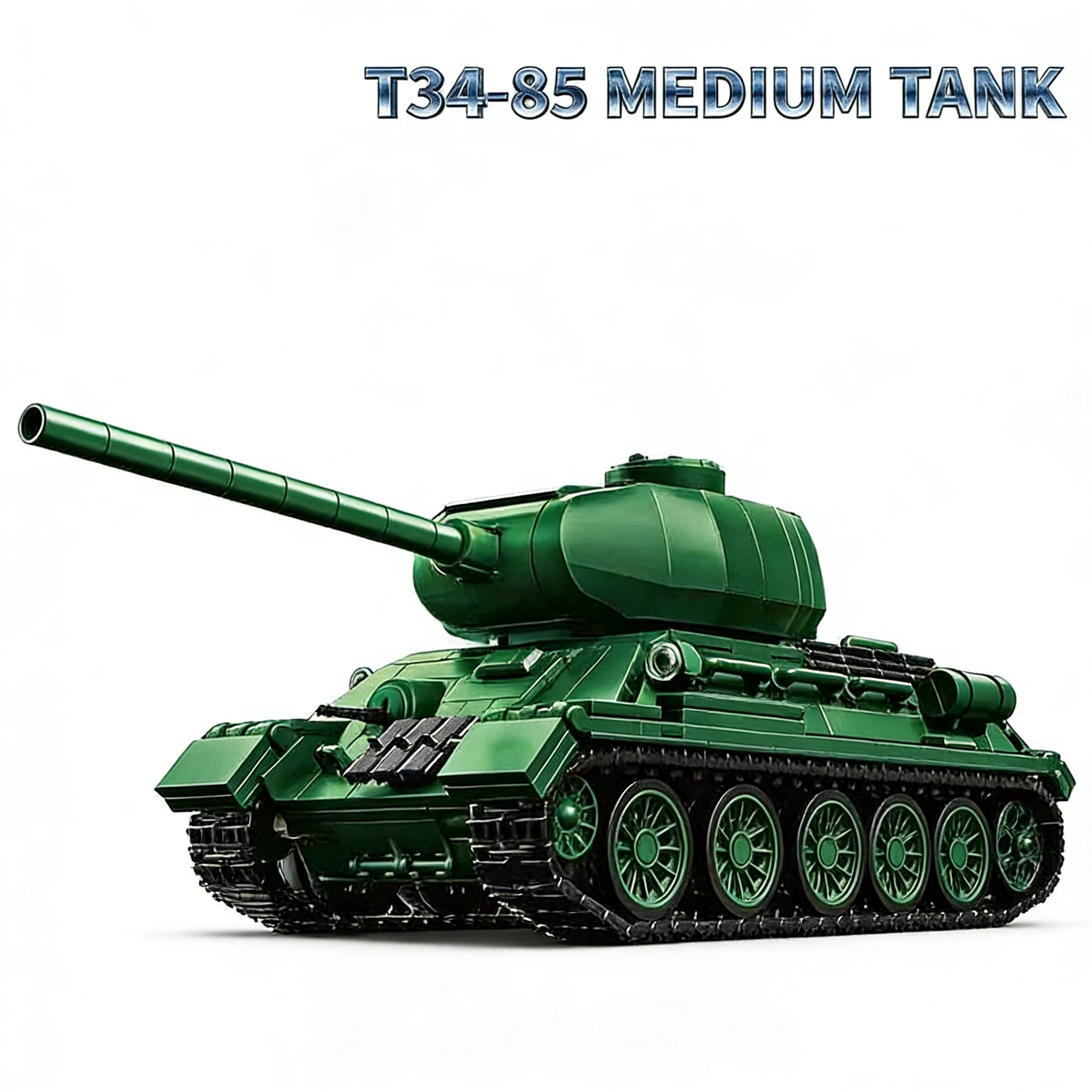 

Конструктор T34-85: Средний танк, 1263 детали, модель военной техники времен Второй мировой войны, набор кирпичиков, игрушка для взрослых и детей, подарок, коллекционная модель для демонстрации