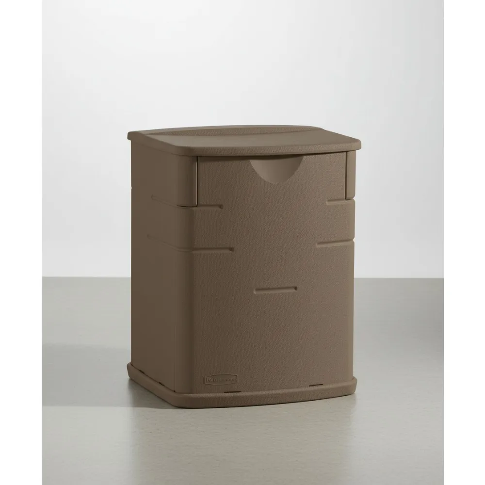Small Outdoor Storage Deck Box 19 Gal Weather Resistant Bro…