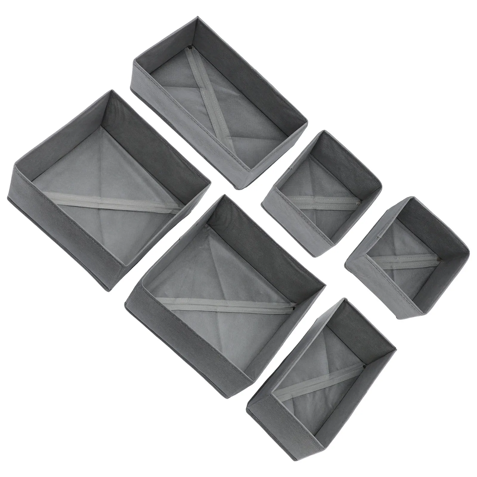

6pcs Underwear Box Sock Towel Storage Holder Organizer Bra Closet PP Board Foldable Clothes Containers Wardrobe Household