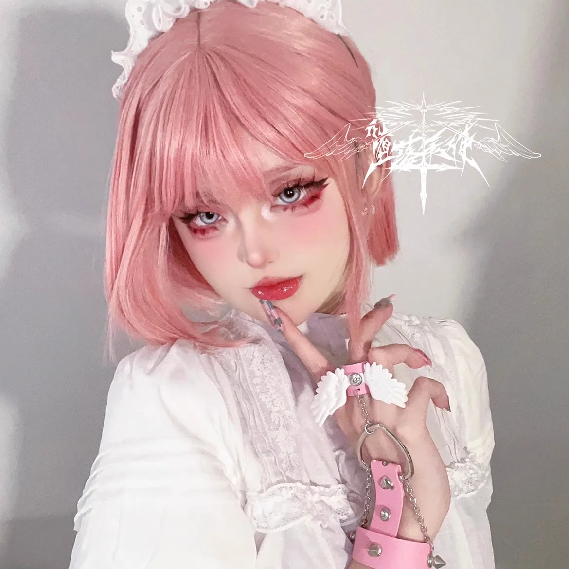 New Handmade Original Subculture Cute Wings Water Color Bracelet Lolita Cosplay Leather Bracelet Earthly Y2K Hand Back Chain