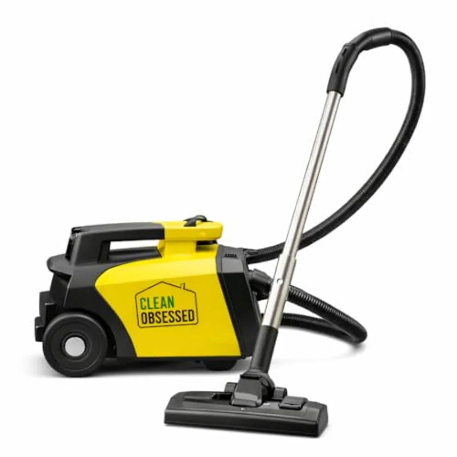 

Lightweight Portable Commercial Canister Vacuum Cleaner for Carpet and Hard Floors with 8-Piece Tool Kit, 27-Foot Power Cord an