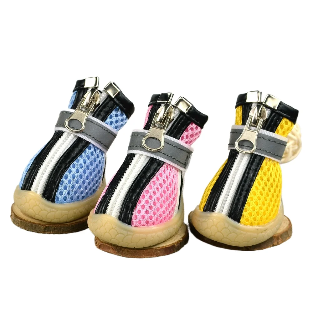 

Sandwich Mesh Breathable Plain Dog Shoes Mesh Leather Decorative Pet Shoes Dogs Pets Accessories