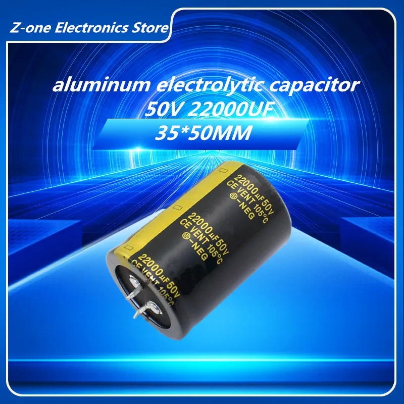 

1-5pcs 50V22000UF 50V 22000UF 35x50mm High quality Aluminum Electrolytic Capacitor High Frequency Low Impedance ESR