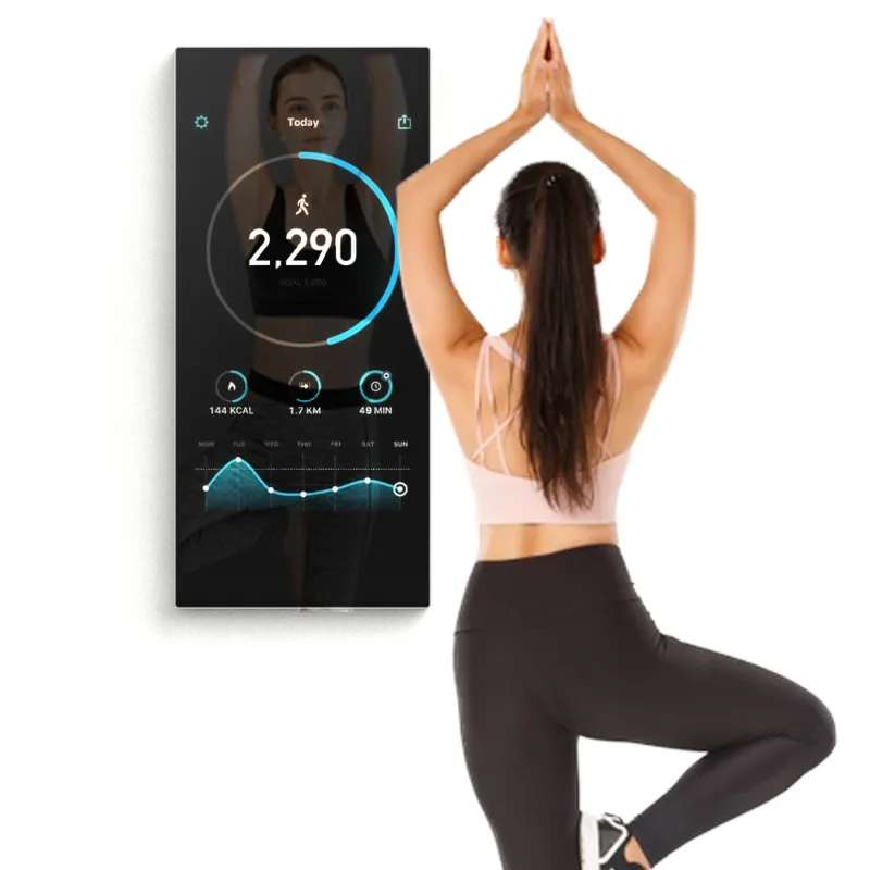 

Crystal Display Wall Mounted Capacitive Touch Screen Magic Smart Mirror Fitness