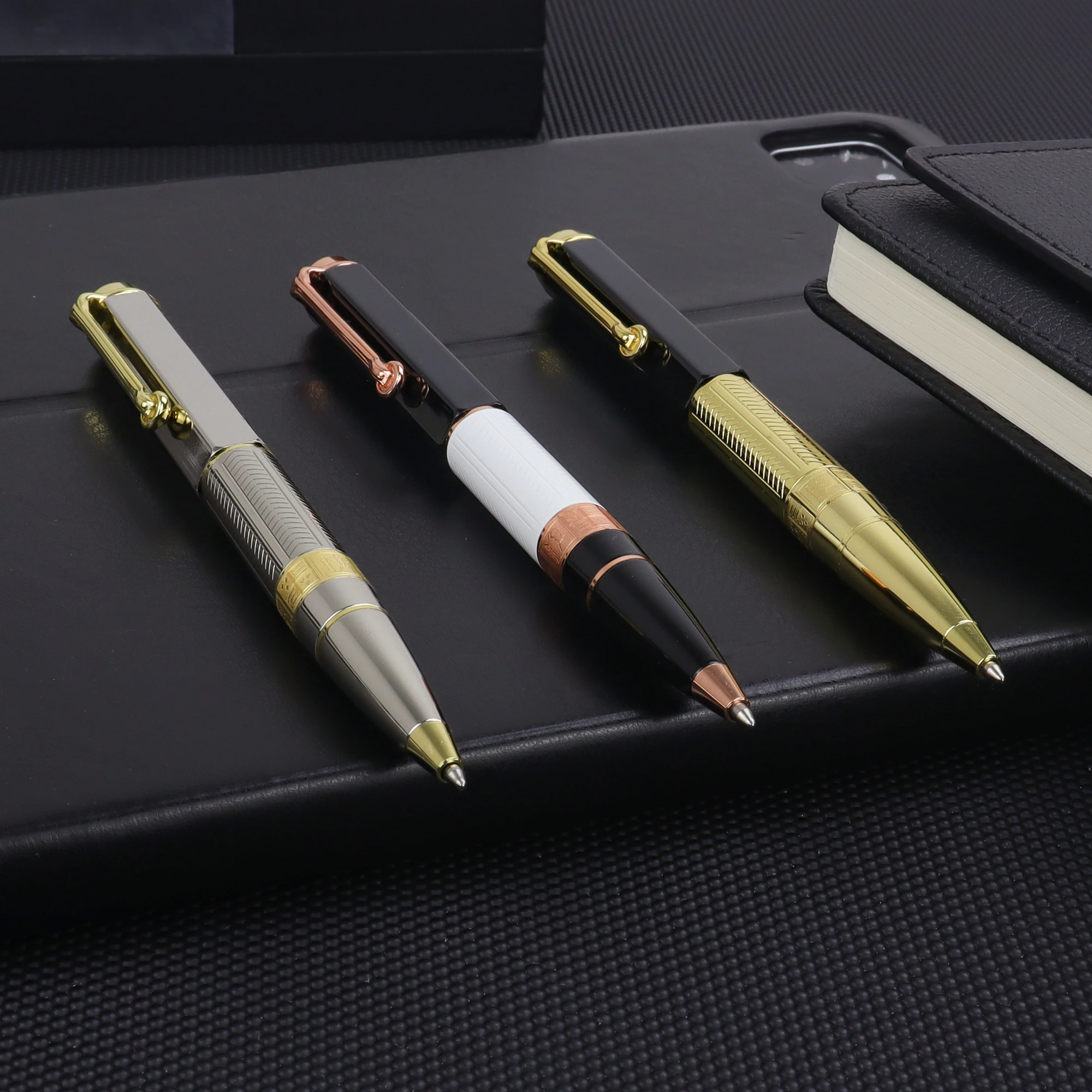 Luxury Fashion 606 Series Metal Ballpoint Pen Set with Heavy Feel, Includes Pen Gift Box, Black Ink, Elegant and Stylish Design