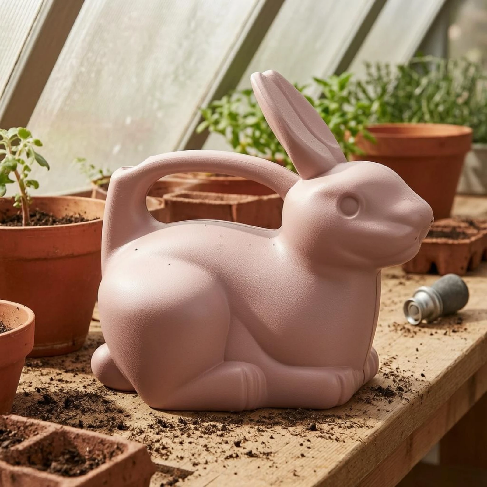 Plastic Rabbit Watering Can Lightweight Plant Care Item Garden Supply Safe Material for Children view 4