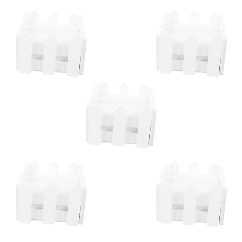 MAKE-5 шт. мини-горшки, мини-пластиковые контейнеры, белые кашпо, крошечный держатель для растений, цветочная композиция, пена