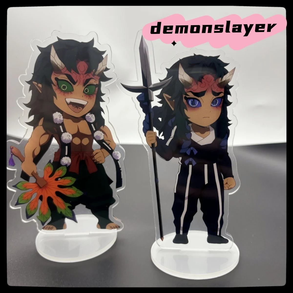 demon slayer acrylic stand sorrowful wrath ghost coming to japan anime desktop decoration halloween doll character children