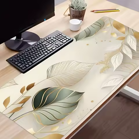 Fresh Leaf Desktop Mat Large Gaming Mouse Pad E-Sports Office Keyboard Computer Desk Table Mousepad Non-Slip Computer Carpet