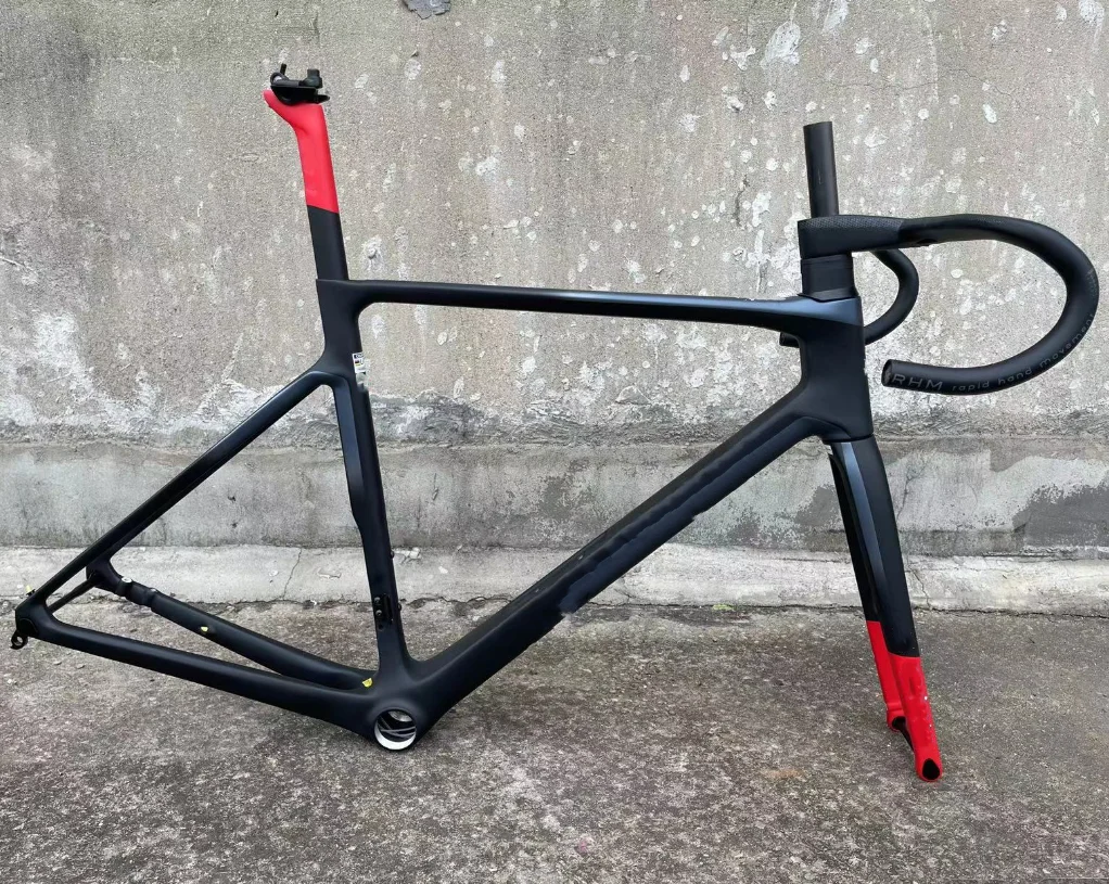 HOT! 2024 New V4Rs T1100 Carbon Road Bike Frame Red And Black Coating High Quality Carbon Frame+Fork+Headset+Seatpost+Clamp