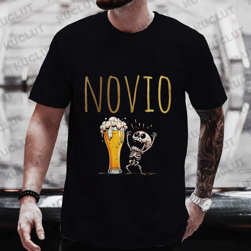 Spanish Evg Team Future Groom Man T Shirt Single Farewell Tees Wedding Y2k Tops Fashion Beer Bachelor Party Oversized Clothing