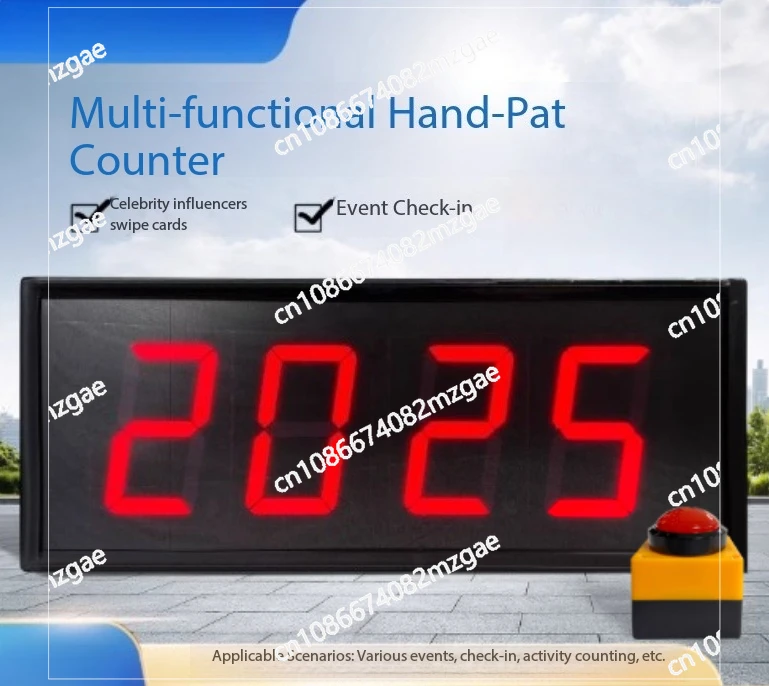 

Large Screen Check-in Device Multifunctional Racket Counter Event Counting Remote & Button Control Add Subtract