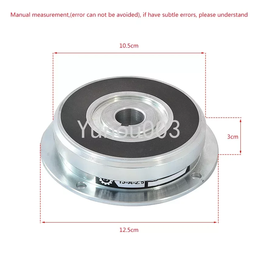 TJ-A-2.5 Dry Single Plate Electromagnetic Clutch Static Friction Torque 22Nm Single Plate Friction Electromagnetic Clutch