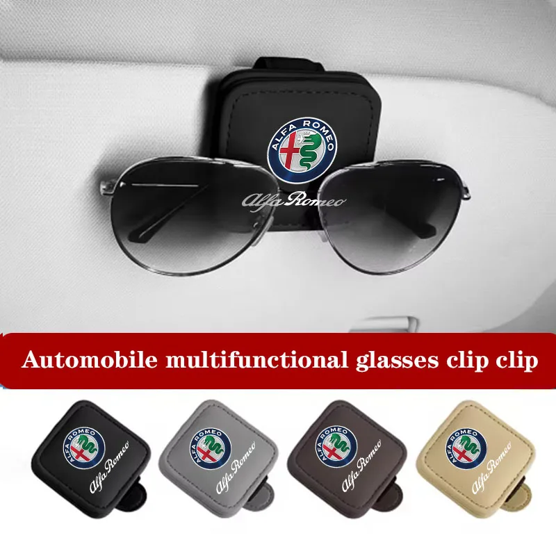 

Visor Sunglasses Holder Clip Eyeglass Holder Auto Interior For Alfa Romeo STELVIO Giulia 159 Giulietta 147 Mito 156 MTO Sportiva
