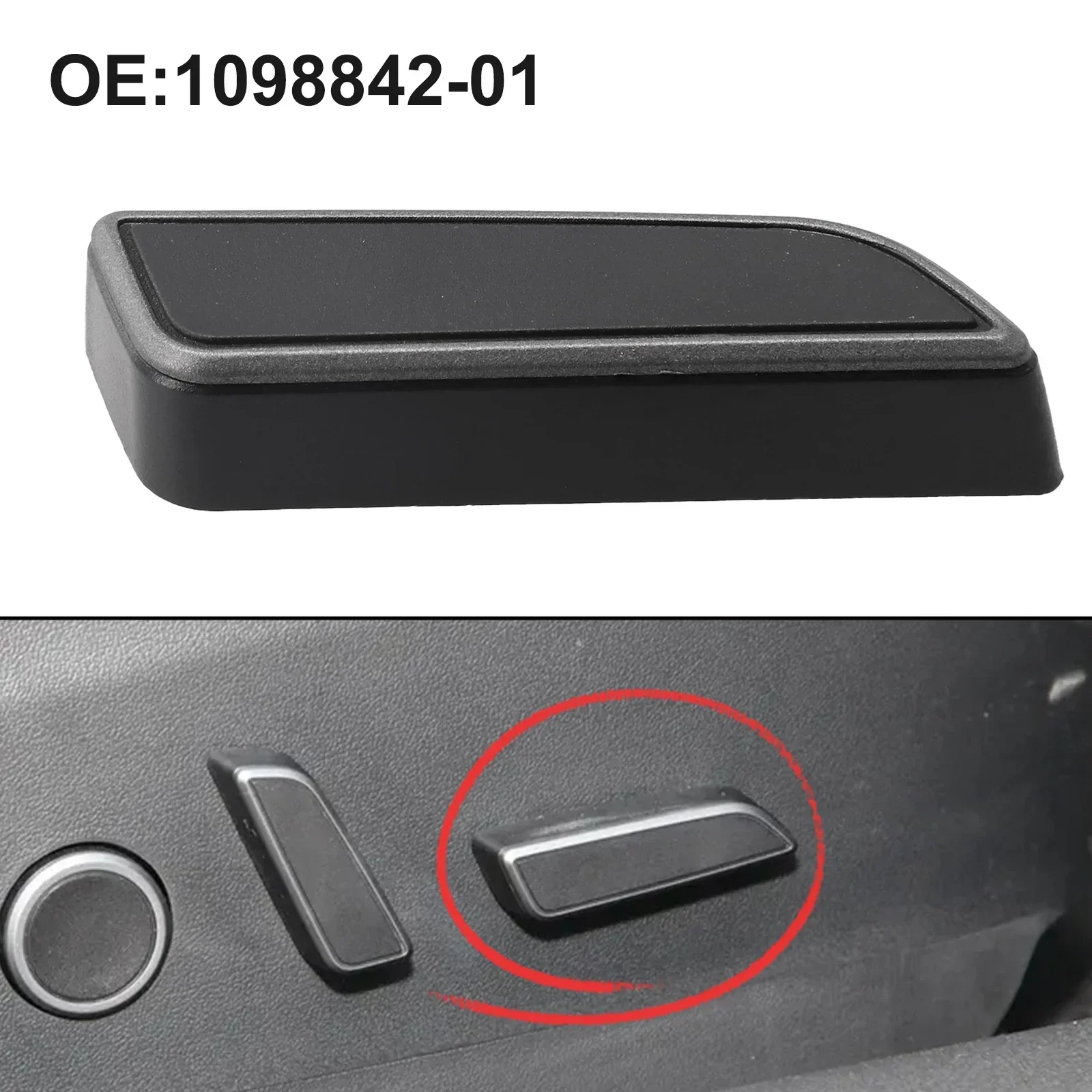 Car Accessories Switch Button Car Seats Cushion For Tesla Model 3 2021-2023 1098842-01-D ABS Black High Quality