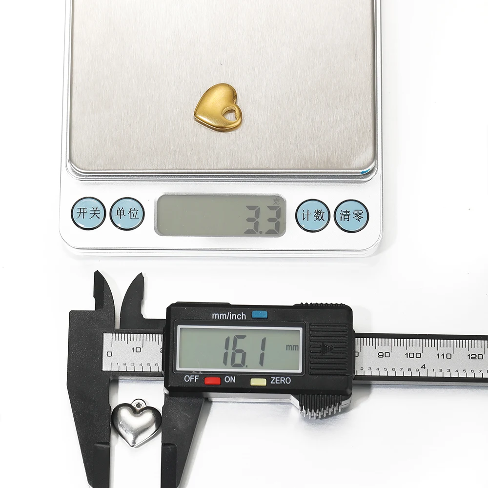 5 قطع فراغ مطلي الذهب القلب المعلقات الفولاذ المقاوم للصدأ قلادة سحر ل سوار أقراط النتائج العصرية صنع المجوهرات DIY