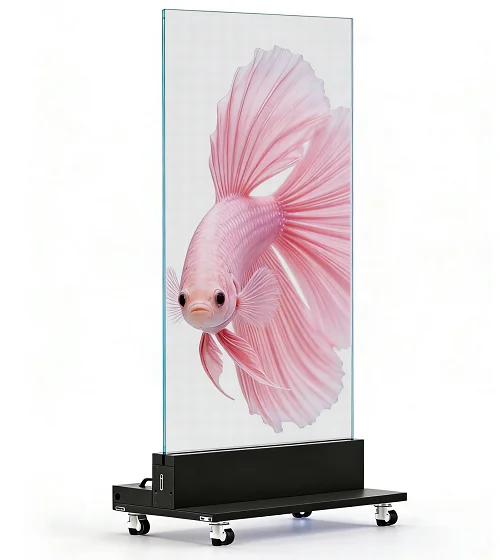 Custom All In One Indoor Holographic Transparent Display Multi Functional Digital Advertising Screen