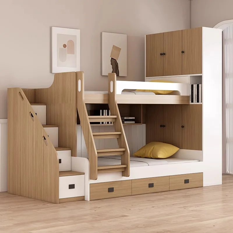 

Customizable upper and lower beds Customized whole house double dislocation bed with wardrobe