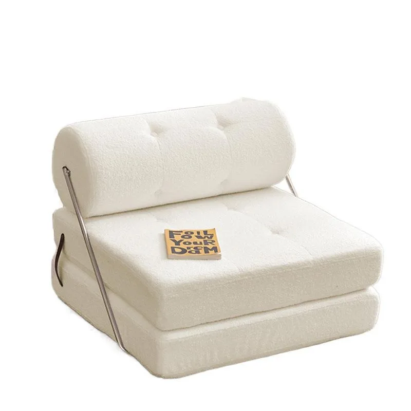 

Single sofa small apartment living room tofu block Taji sofa bed folding dual-purpose cream wind module pull car