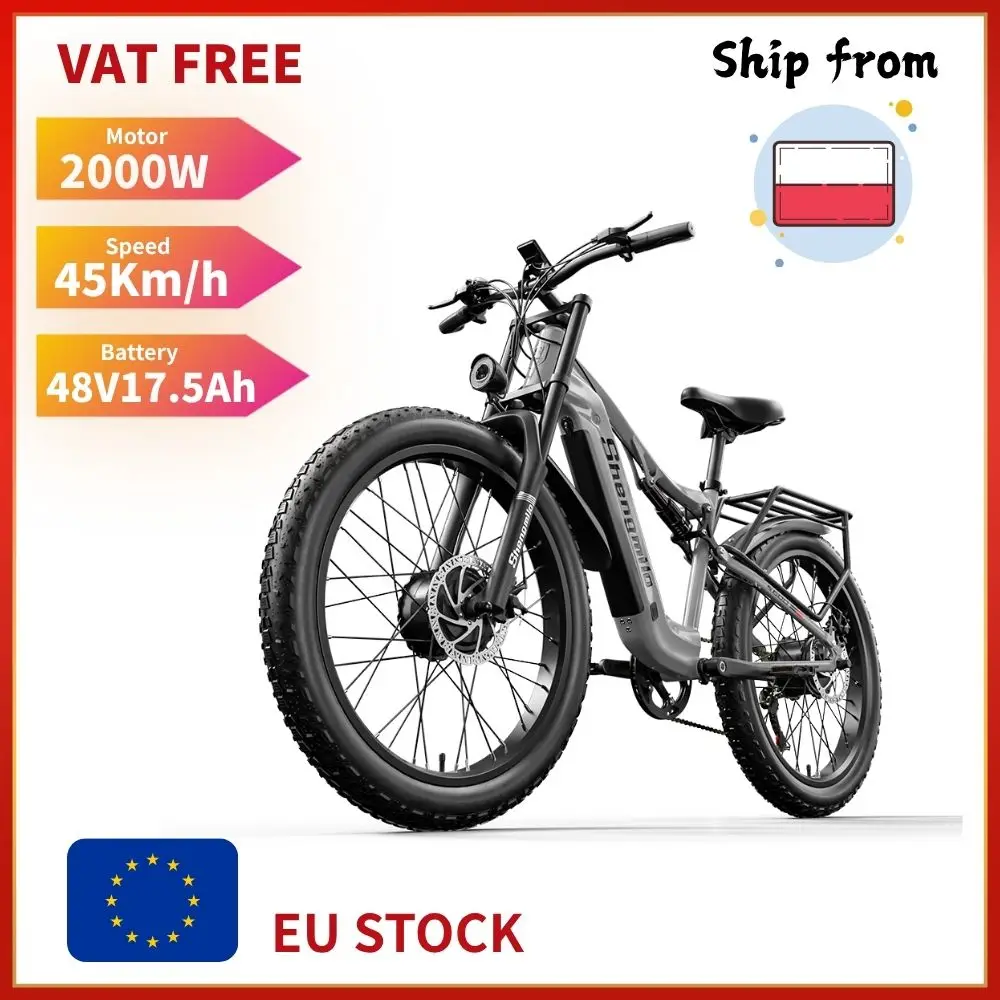 Elektrofahrrad Shengmilo S600 26x3.0 Reifen Yolin Farbdisplay Level 7 Shimano-Schaltung Komfortables Tägliches Fahren in der Stadt