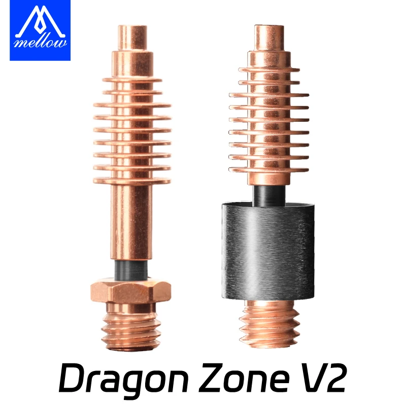 Mellow Dragon Zone V2 Heat Break para impresora 3D, piezas de fibra de carbono, impresión Hotend