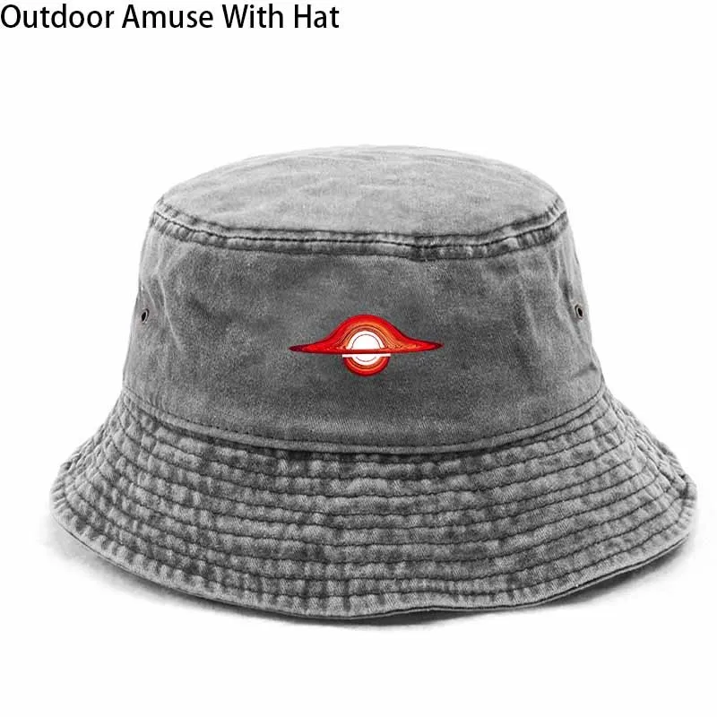 Streetwear for SATURN Bucket Hat - Orange-Red for SATURN Pattern, Winter/Summer Outdoor Suitable for Daily Outings, Events, Grad view 5