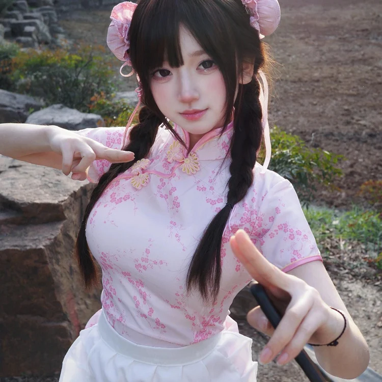 تنورة صينية جديدة من Sle Dr loween Cisas Cosplay orm تنورة خادمة ناعمة للفتيات ملابس يومية