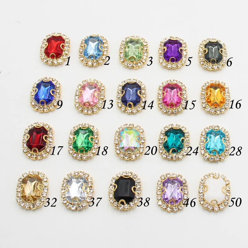 10pcs /lot 20*15MM  Jewelry Snap Rhinestone Crate Buttons Jewelry for Clothing Wedding Craft Sewing Diy Accessories Decorative