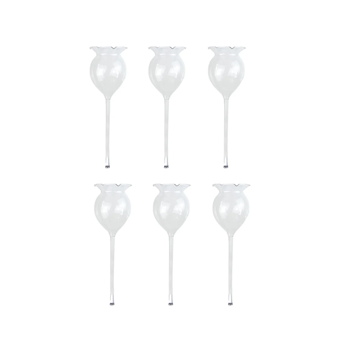 

6Pcs Plant Waterer Self Watering Globe Self Watering Hand Blown Clear Glass Plant Water Bulb for Indoor&Outdoor Watering