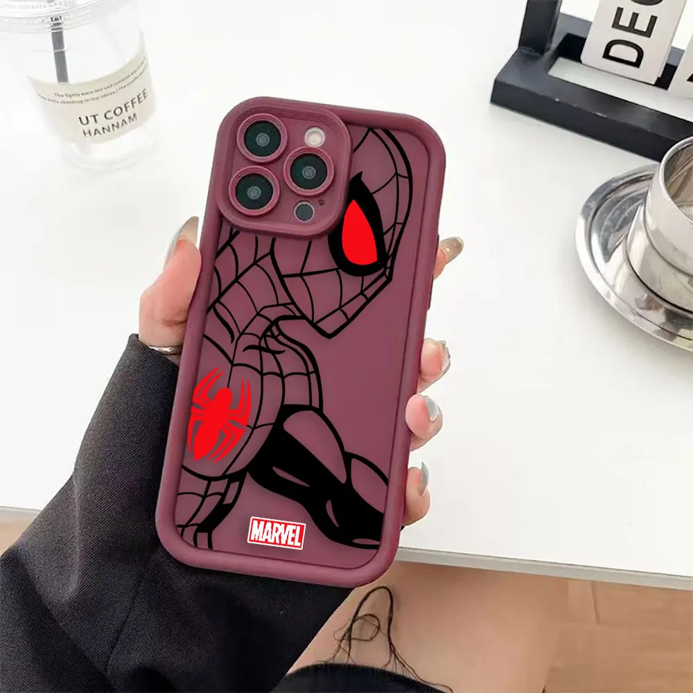 Marvel Spider-Man Iron Man Line Phone Case For Xiaomi Redmi 9T 10 10C 12 12C 13 13C K50 POCO F3 F4 F5 X3 X4 X5 M6 11 GT PRO Case