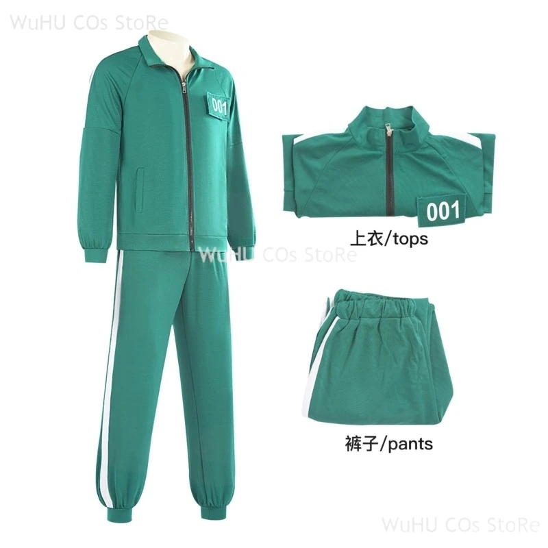 KoreanTv S2 456 001 Seong Gihun Front Man Cosplay Costume Green Sportswear Outfits Coat Halloween Party Player Clothes