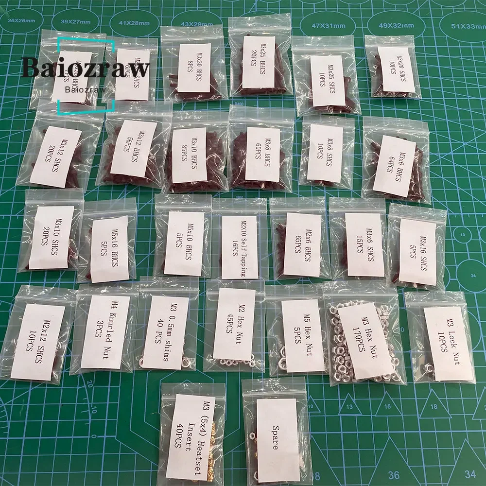 Baiozraw Voron Salad Fork 3D Printer Fasteners Kit Screws