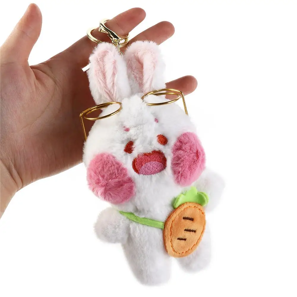 Glasses Rabbit Plush Rabbit Pendant Radish Hyaluronic Acid Glasses Rabbit Toy Lalafanfan Rabbit Korean Style Birthday Gift