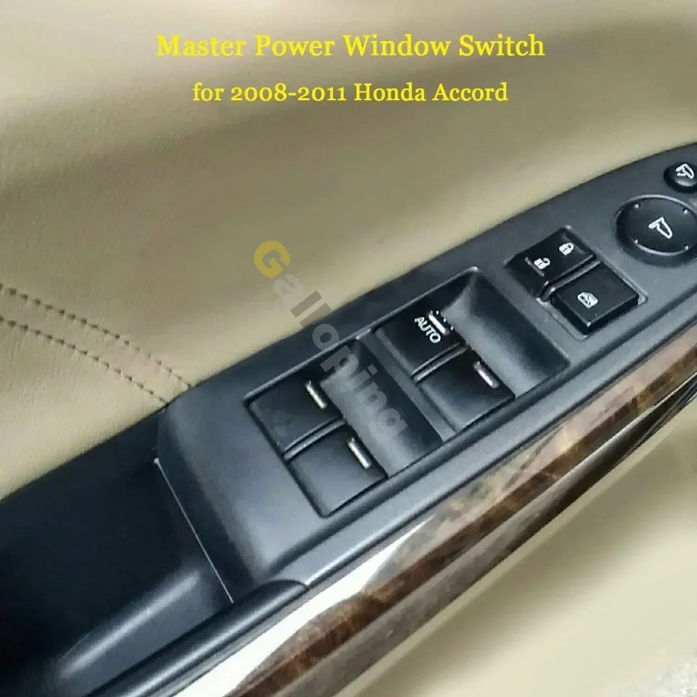 Electric Power Master Window Control Switch Regulator Button For Honda Accord 2008 - 2012 35750-TA0-A02 Front Left Driver Side
